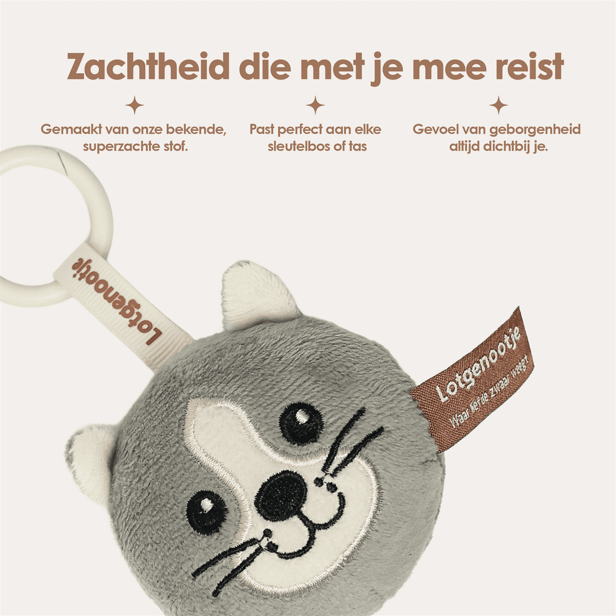 Reisgenootje Sleutelhanger Kat